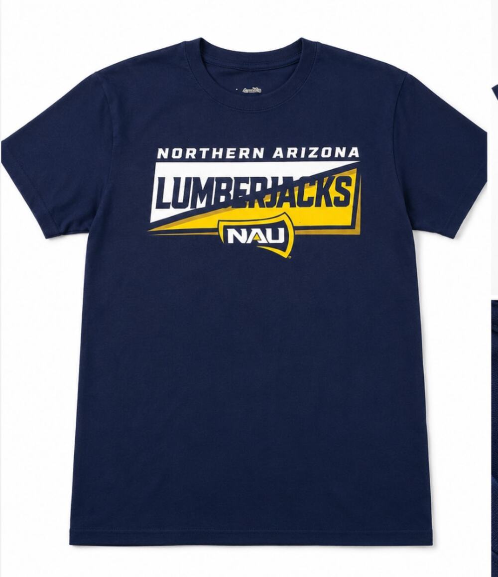 Northern Arizona Lumberjacks NAU Graphic T-Shirt Navy Blue Small NCAA Tee